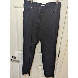 89th + Madison Women’s Black Dress Pants Size 14 Raylon Nylon
